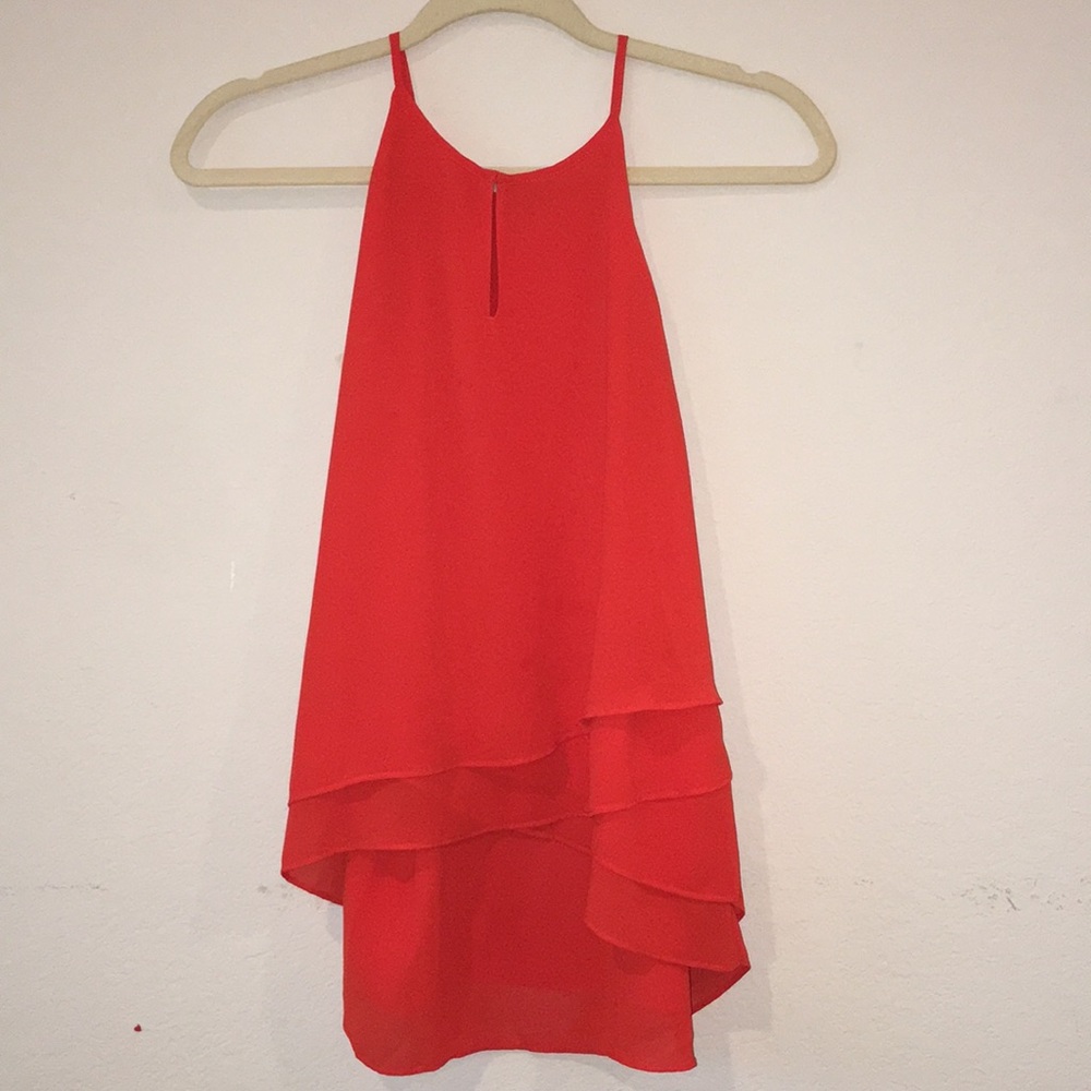 Red Ruffle Shirt